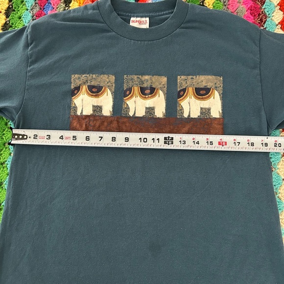 Vintage 90s Texas Single Stitch Elephant Graphic Sunbelt Crewneck Sweatshirt - Picture 8 of 13